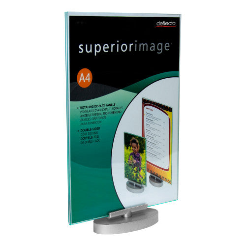 Deflecto Double Sided Rotating Sign Holder A4 Portrait