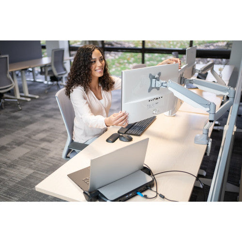 Kensington SmartFit One-Touch Height Adjustable Dual Monitor Arm Grey