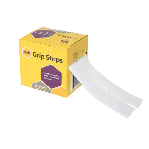 Marbig Grip Strips Hook and Loop 20mm x 1.8m