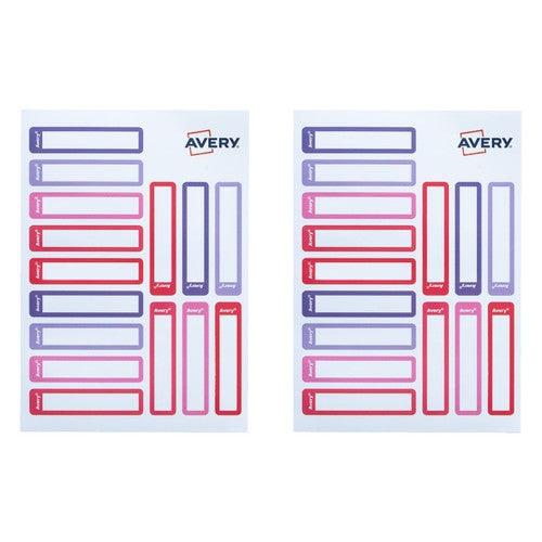 Avery Kids Pencil Labels Girl Rectangle 40mm 30 Pack