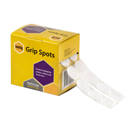 Marbig Grip Spots Hook and Loop 22mm x 1.8m