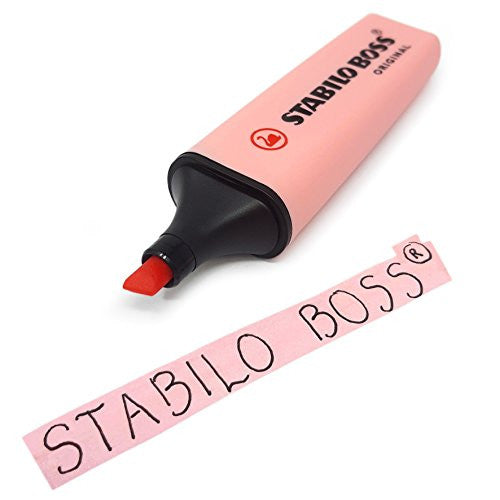 Stabilo Boss Original Pastel Highlighter Box of 10 Pink Blush