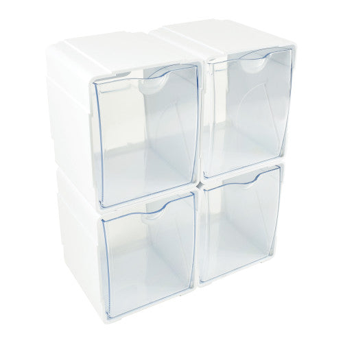 Deflecto Interlocking Tilt Bin Next Gen Pack of 4