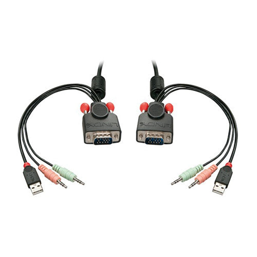 Lindy 2 Port VGA USB 2.0 and Audio KVM Switch Compact