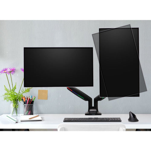 Kensington SmartFit One-Touch Height Adjustable Dual Monitor Arm Black