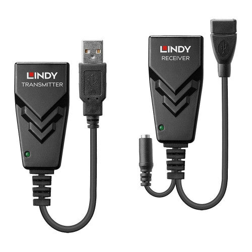 Lindy 100m Cat6 USB 2.0 Extender Black