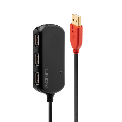 Lindy 12m USB 2.0 Active Extension Pro 4 Port Hub
