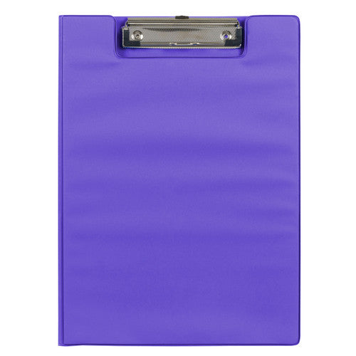 Marbig Clipfolder Polyethylene A4 Summer Colours Purple Pack of 6