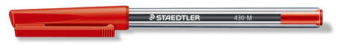 Staedtler 430MA-2 Stick 430 Ballpoint Pen Medium Red Box of 10