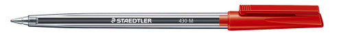 Staedtler 430MA2CP50 Stick 430 Ballpoint Pen Medium Red Cup of 50