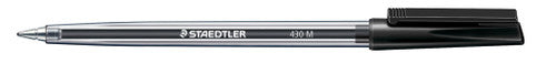 Staedtler 430MA9B100 Stick 430 Ballpoint Pen Medium Black Dispenser Box of 100