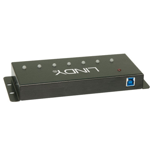 Lindy 7 Port Industrial USB 3.0 Hub Metal Case