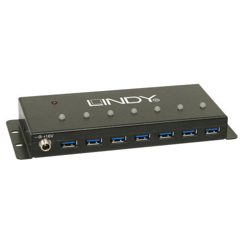 Lindy 7 Port Industrial USB 3.0 Hub Metal Case