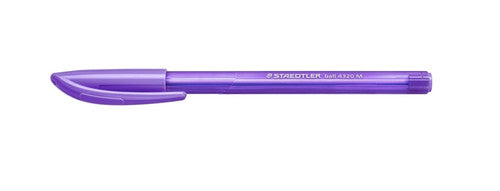 Staedtler Medium (1.0mm) Purple Stick Ice Triangular Ballpoint Pens Box 10 4320 M-6
