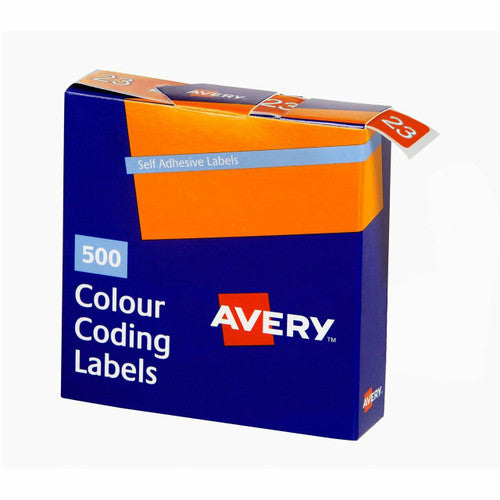 Avery 23 Side Tab Year Code Label 25x38mm 500 Box