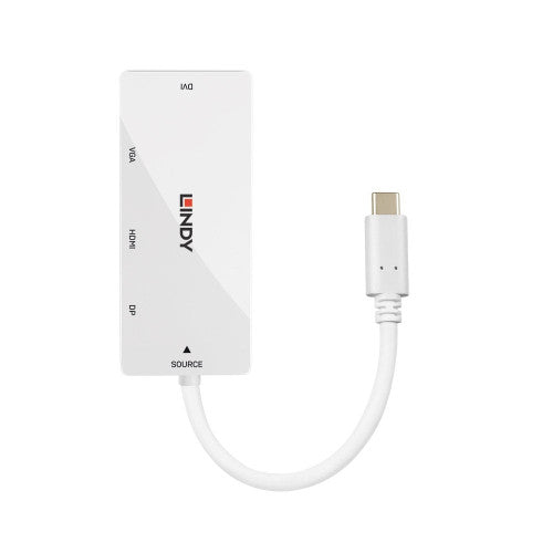 Lindy USB Type C to Multi-AV Converter White
