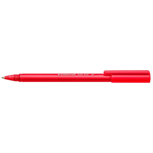 Staedtler 432 35M-2 Stick 432 Triangular Ballpoint Pen Medium Red Carton of 10