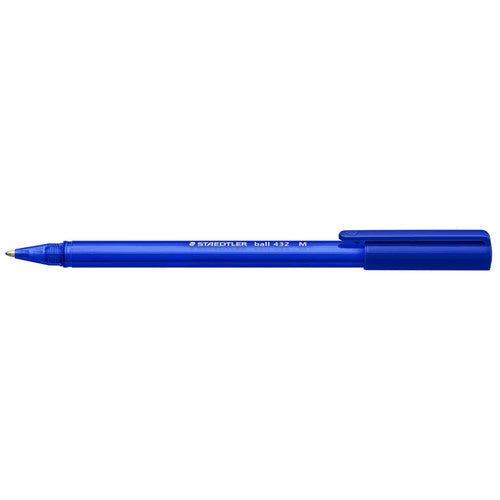 Staedtler 432 35M-3 Stick 432 Triangular Ballpoint Pen Medium Blue Carton of 10