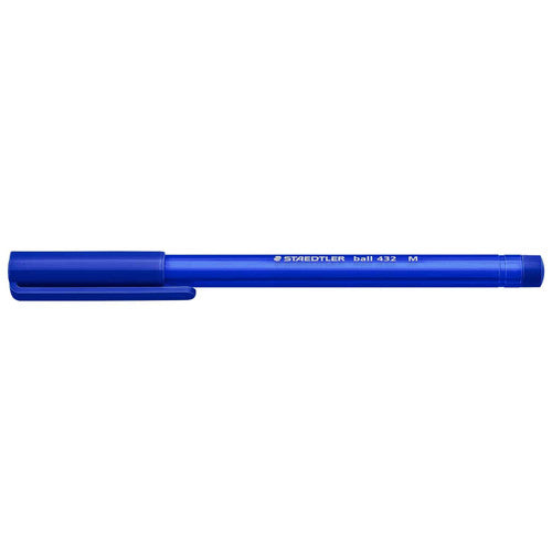 Staedtler 432 35M-3 Stick 432 Triangular Ballpoint Pen Medium Blue Carton of 10