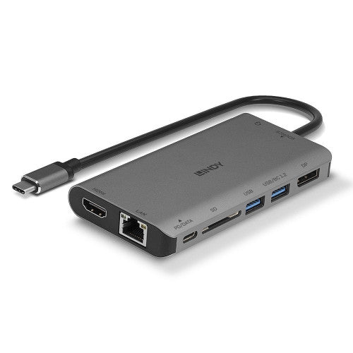 Lindy USB 3.2 Type C Mini Laptop Dock Grey
