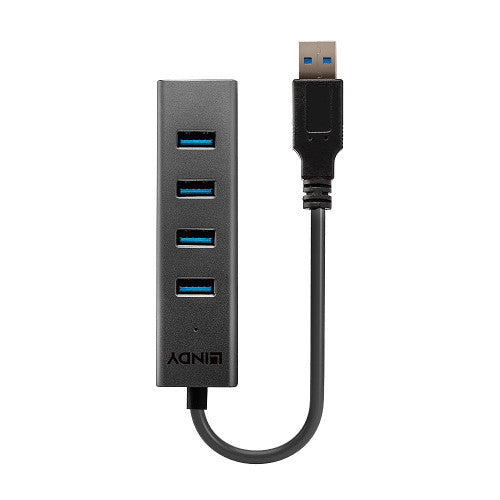 Lindy 4 Port USB 3.0 Hub Grey