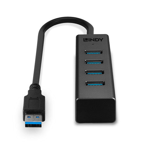 Lindy 4 Port USB 3.0 Hub Grey