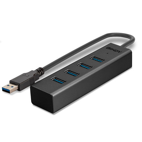 Lindy 4 Port USB 3.0 Hub Grey