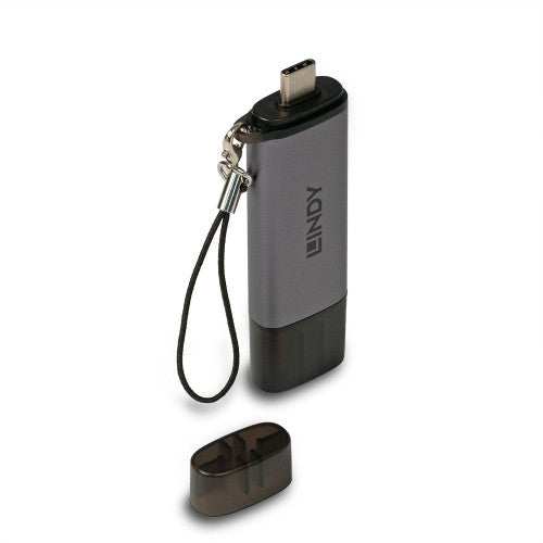 Lindy USB 3.2 Type C and A SD Micro SD Card Reader