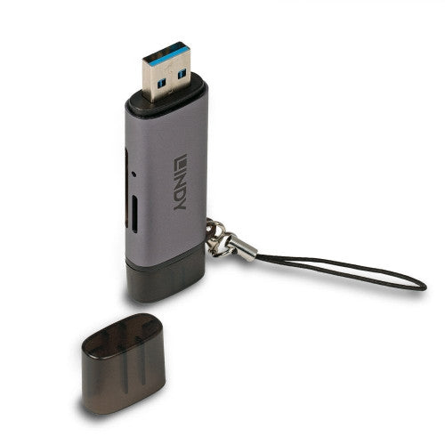 Lindy USB 3.2 Type C and A SD Micro SD Card Reader