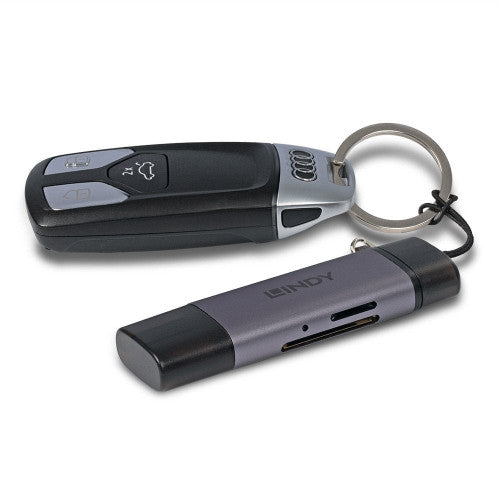 Lindy USB 3.2 Type C and A SD Micro SD Card Reader