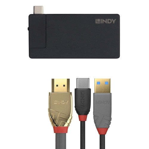 Lindy DST-Micro USB-C Laptop Micro Docking Station
