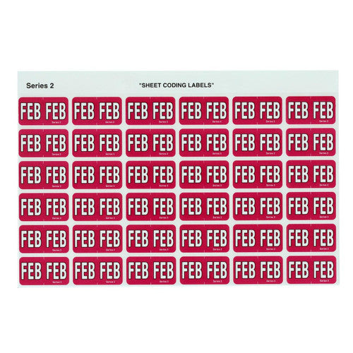 Avery Month FEB Coding Labels 23 x 38mm 180 Pack