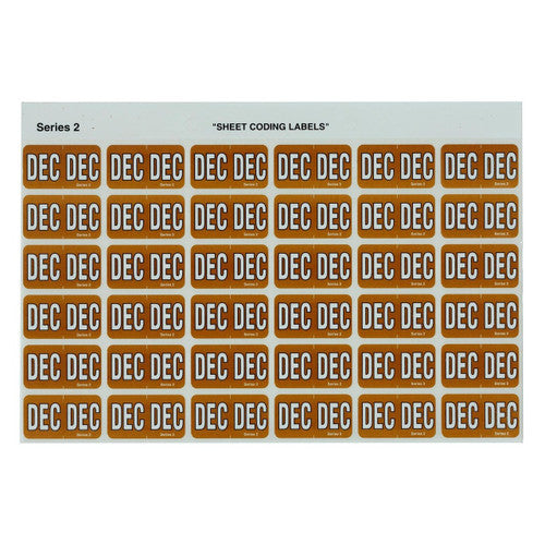 Avery Month DEC Coding Labels 23 x 38mm 180 Pack