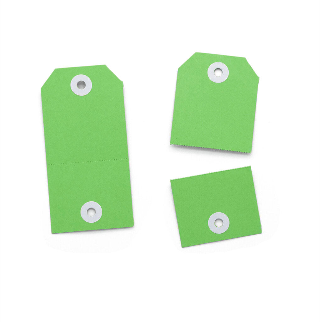 Avery Green 2in1 Perforated Tag 54x108mm 100 Pack