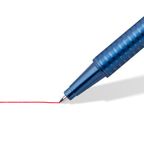 Staedtler 437 FSB4 Triplus Ball 437 Triangular Ballpoint Pen Fine Wallet of 4 Assorted Colours