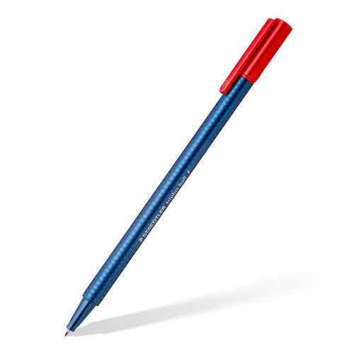Staedtler 437 FSB4 Triplus Ball 437 Triangular Ballpoint Pen Fine Wallet of 4 Assorted Colours