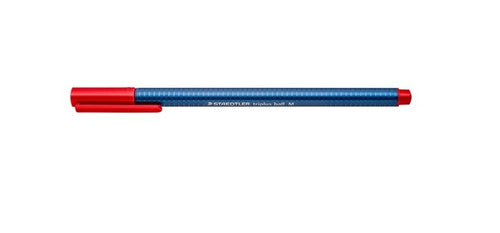 Staedtler 437 M-2 Triplus Ball 437 Triangular Ballpoint Pen Medium Red Box of 10