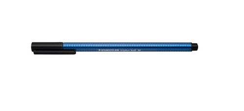Staedtler 437 M-9 Triplus Ball 437 Triangular Ballpoint Pen Medium Black Box of 10