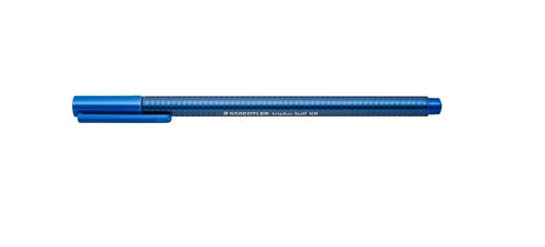 Staedtler 437 XB-3 Triplus Ball 437 Triangular Ballpoint Pen Extra Broad Blue Box of 10