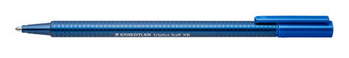 Staedtler 437 XB-3 Triplus Ball 437 Triangular Ballpoint Pen Extra Broad Blue Box of 10