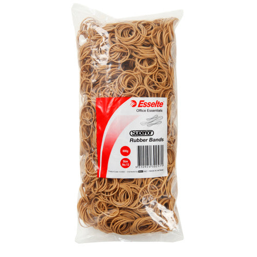 Esselte 44068 Superior Rubber Bands No 12 500g Natural Colour Pack