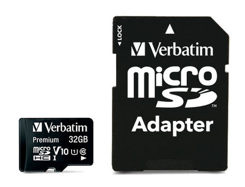Verbatim Premium Micro SDHC Card 32GB with Adapter