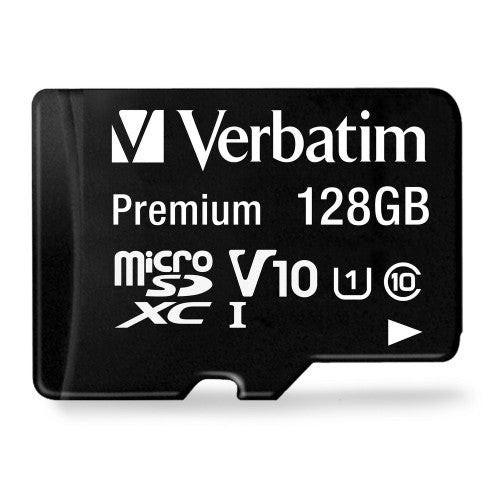 Verbatim Premium MicroSDXC Card with Adapter 128GB Black