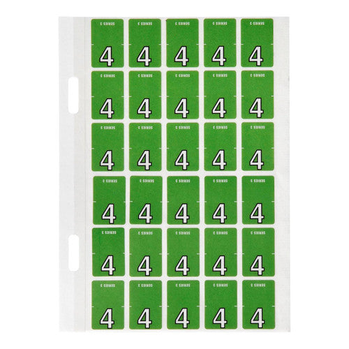 Avery Top Tab Colour Code Labels 4 20 x 30mm 150 Pack