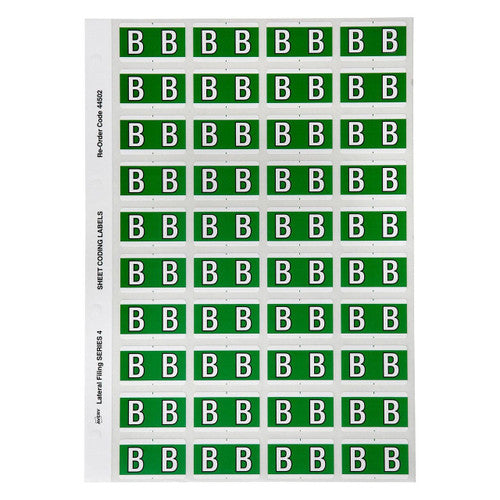 Avery Alphabetical B Side Tab Colour Coding Labels 25 x 42mm 240 Pack