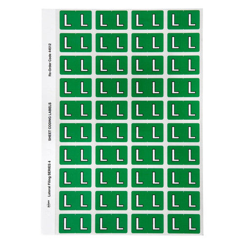 Avery Alphabetical L Side Tab Colour Coding Labels 25 x 42mm 240 Pack