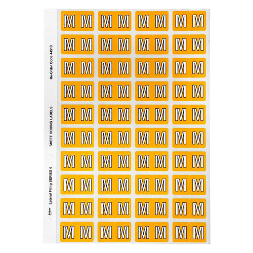 Avery Alphabetical M Side Tab Colour Coding Labels 25 x 42mm 240 Pack