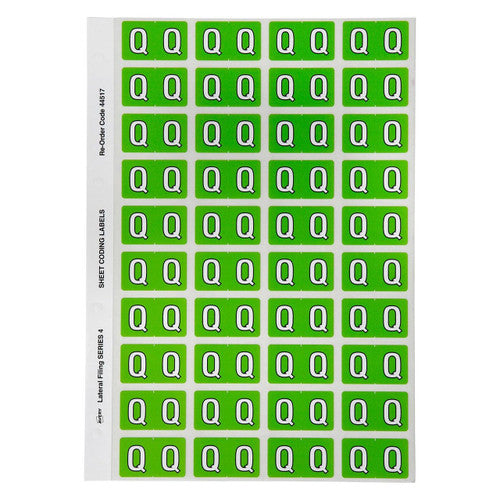 Avery Alphabetical Q Side Tab Colour Coding Labels 25 x 42mm 240 Pack