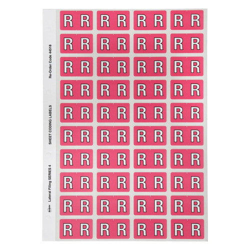 Avery Alphabetical R Side Tab Colour Coding Labels 25 x 42mm 240 Pack