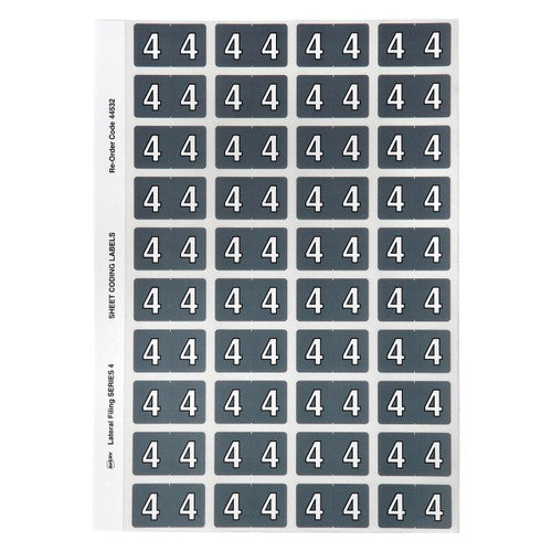 Avery Numeric 4 Side Tab Colour Coding Labels 25 x 42mm 240 Pack
